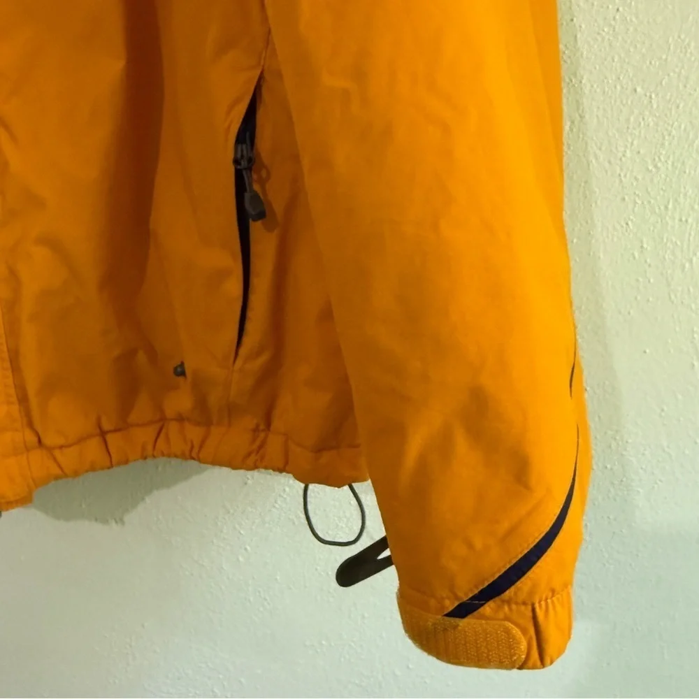 Lands End Marigold Insulated Weatherproof Jacket w/dark blue trim. Sz L.